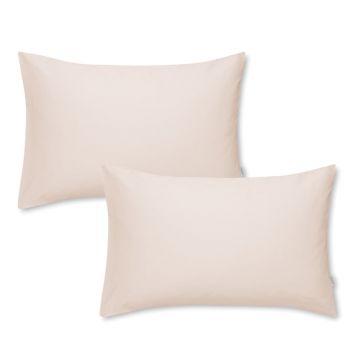 Set 2 fețe de pernă din bumbac satinat Bianca Standard, 50 x 75 cm, bej