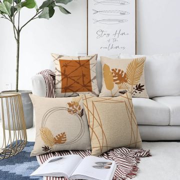 Set 4 fețe de pernă Minimalist Cushion Covers Neutral, 55 x 55 cm