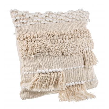 Perna decorativa din bumbac Acapulco Bej, L45xl45 cm