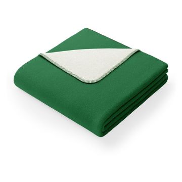 Pătură cu amestec de bumbac AmeliaHome Virkkuu, 150 x 200 cm, verde