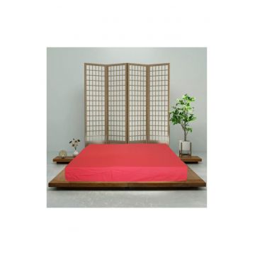 Set 2 bucati Cearsaf de pat cu elastic 100% bumbac - Ranforce - 180x200+30 cm