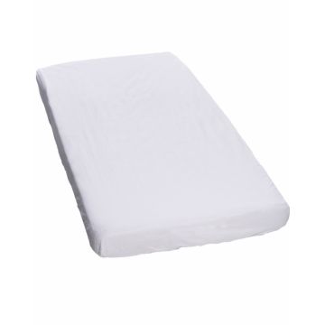 Cearceaf Premium din frotir cu elastic 120x60 cm Alb 01