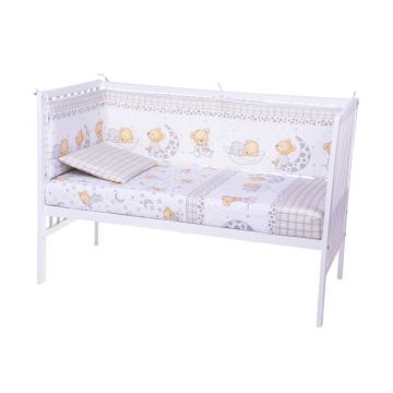 Lenjerie patut cu 4 piese 120x60 cm Ursuleti 016