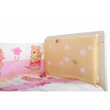 Lenjerie patut cu 5 piese Teddy bear pink 045