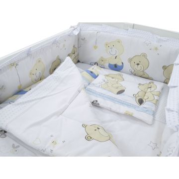 Lenjerie Teddy Play Blue 5+1 Piese M1 120x60 cm