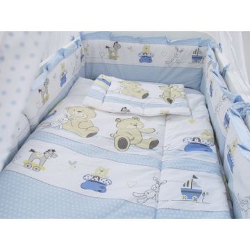 Lenjerie Teddy Play Blue 5+1 Piese M2 120x60 cm