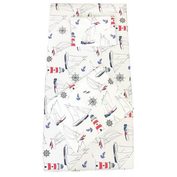 Set 3 piese paturica cu cearsaf si pernuta 160x80 cm La mare