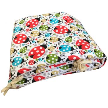 Set de aparatori pufoase h35 pat 140x70 cm DeLuxe Buburuze colorate