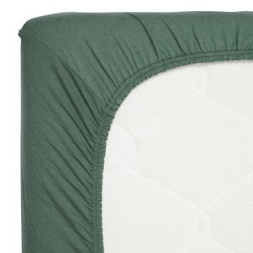 Cearsaf din bambus cu elastic 60 x 120 cm Aspen Green