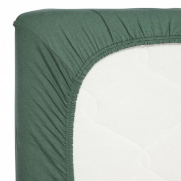 Cearsaf din bambus cu elastic 70 x 140 cm Aspen Green