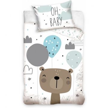 Set lenjerie pat copii Bear Oh Baby 100x135 + 40x60 SunCity CBX203006BABY