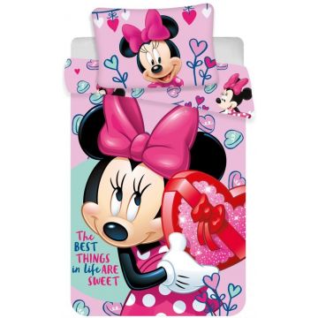 Set lenjerie pat copii Minnie Hearts 100x135 + 40x60 SunCity