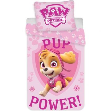 Set lenjerie pat copii Paw Patrol Pup Power Skye 100x135 + 40x60 SunCity