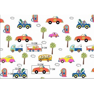 Lenjerie patut Trafic 5 piese multicolor