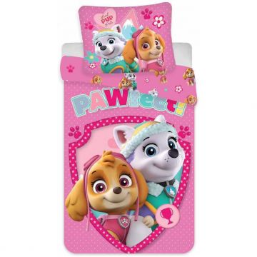 Set lenjerie pat copii Paw Patrol Skye and Everest Pawfect 100x135 + 40x60 SunCity