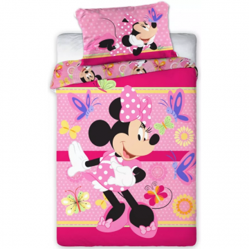 Set lenjerie pat copii Minnie Butterflies 100x135 + 40x60 SunCity