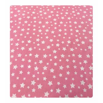 Paturica dubla de vara bebelusi DeLuxe 98x78 cm Stelute pe roz