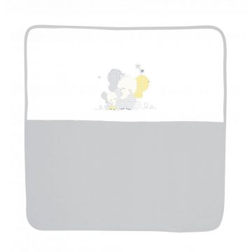 Patura bumbac bebe 90x90 cm Za Za Grey