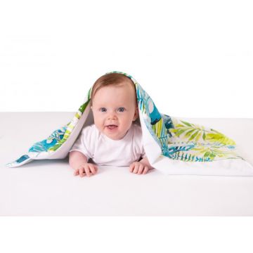 Paturica bebelusi cu doua fete 75x100 cm Velvet Exotic 01