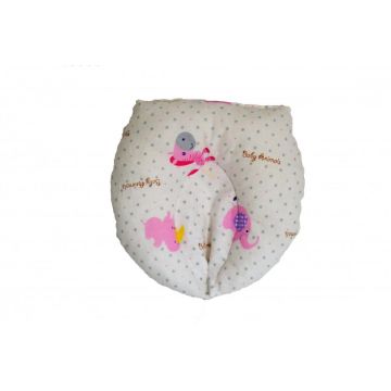 Perna pentru formarea capului bebelusului Nichiduta 20x20cm Zebra Pink