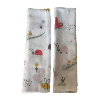 Set 2 museline din bumbac 70x50cm Cute insects Sevi