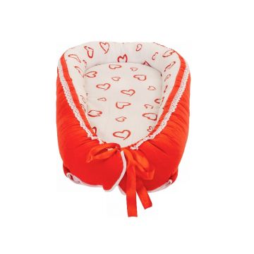 Baby Nest Hearts-Red White