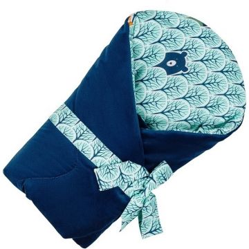 Paturica de infasat multifunctionala Velvet Infantilo IF19174 turcoazalbastru inchis