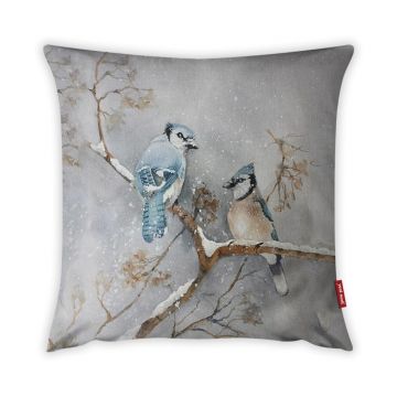 Față de pernă cu amestec din bumbac Vitaus Scurido, 43 x 43 cm