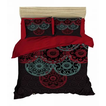 Lenjerie de pat neagră din satin pentru pat dublu/extinsă 200x220 cm – Mijolnir