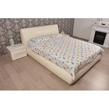 Lenjerie din bumbac pentru pat dublu model dinozauri