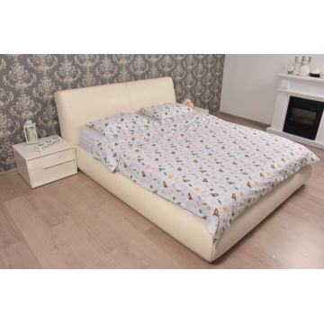 Lenjerie din bumbac pentru pat dublu model rachete