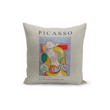 Pernă cu umplutură Kate Louise Picasso Read, 43 x 43 cm