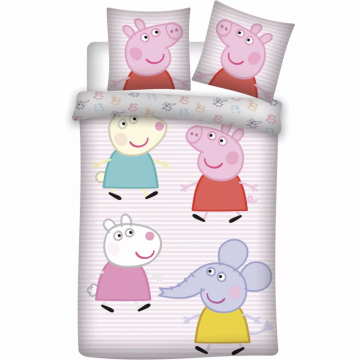 Set lenjerie pat copii Peppa Pig 100x135 + 40x60 SunCity