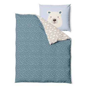 Lenjerie de pat pentru copii din bumbac pentru pătuț 90x130 cm Bear – Bonami Selection