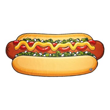 Pătură pentru plajă Big Mouth Inc. Hot Dog, 152 x 152 cm, formă hot dog