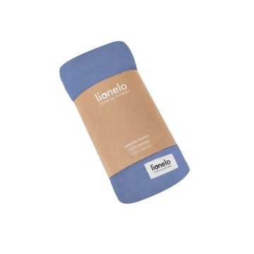 Paturica multifunctionala de infasat din bambus 120x120 cm albastru