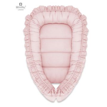 Cosulet bebelus MimiNu pentru dormit Baby Nest 55 x 75 cm Royal Powder Pink