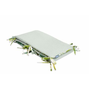 Protectie interioara de bumbac 100 pentru patut Sensillo Vafa 180x30 cm Eucalipt Menta