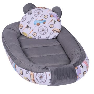 Baby Nest multifunctional catifea si bumbac Racing