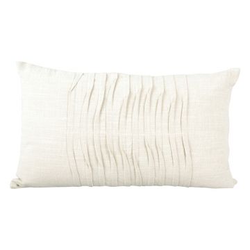 Pernă decorativă din bumbac PT LIVING Wave, 50 x 30 cm, alb