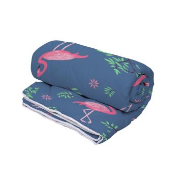 Pilota Alcam Pink Flamingo microfibra matlasata, 180x200 cm, 250g/mp