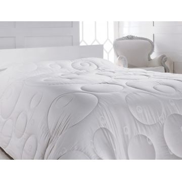 Pilota de pat pentru o persoana din 100% bumbac satinat, 155x215 cm, Cotton Box, White
