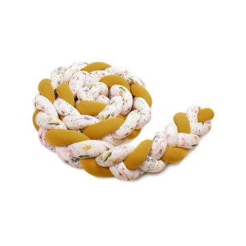 Protecție tricotată din bumbac T-TOMI, lungime 360 cm, galben - alb