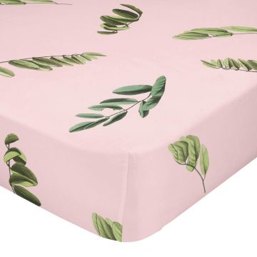Cearceaf din bumbac Happy Friday Basic Blooming, 180 x 200 cm