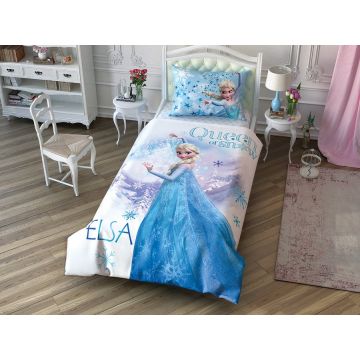 Lenjerie de pat Tac 3 piese Frozen Elsa Disney