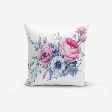 Față de pernă cu amestec din bumbac Minimalist Cushion Covers Liandnse Flower, 45 x 45 cm