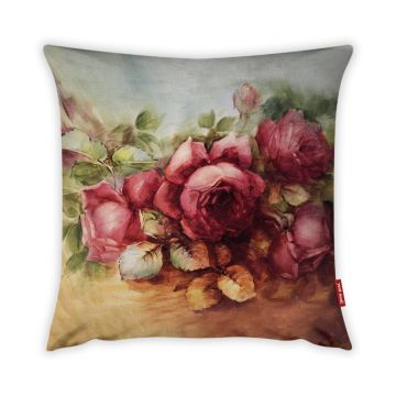 Față de pernă cu amestec din bumbac Vitaus Sallirmo Kaela, 43 x 43 cm
