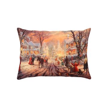 Pernă Xmas View At A City, 33x48 cm