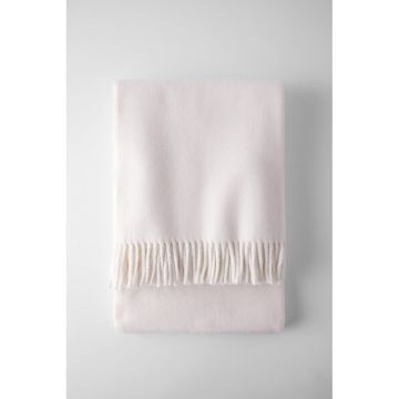 Pled din amestec de bumbac Euromant Basics, 140 x 180 cm, crem