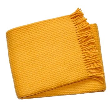 Pled Euromat Waffel Yellow, 140 x 180 cm, galben